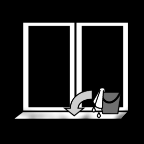 clean the window shelf